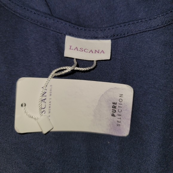 NWT Lascana Blue Surplice Neckline Short Sleeve Side Slit Maxi Dress Size 4 - Picture 12 of 13